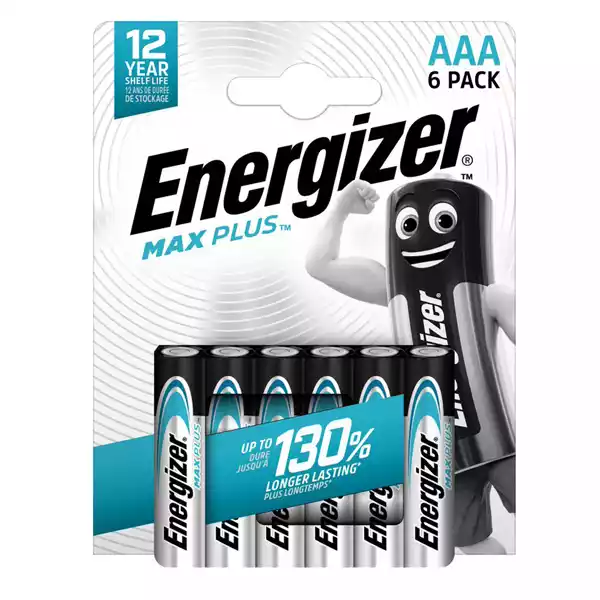 Pile Alcaline AAA Max Plus 1,5 V Energizer blister 6 pezzi