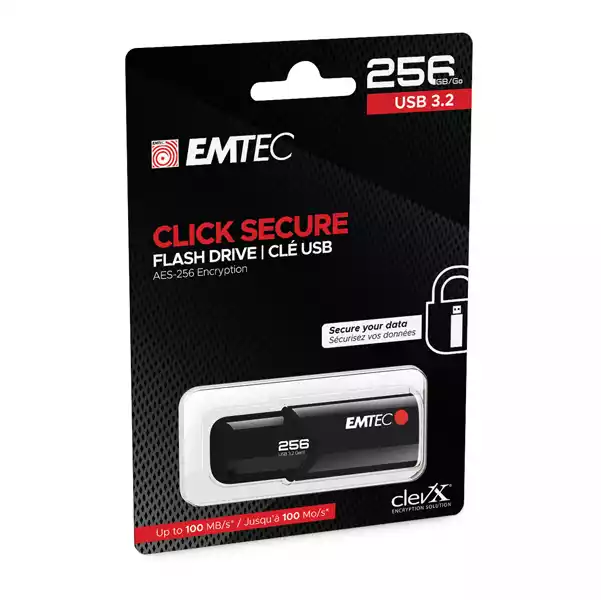 Emtec Memoria USB B120 ClickSecure ECMMD256GB123 256 GB