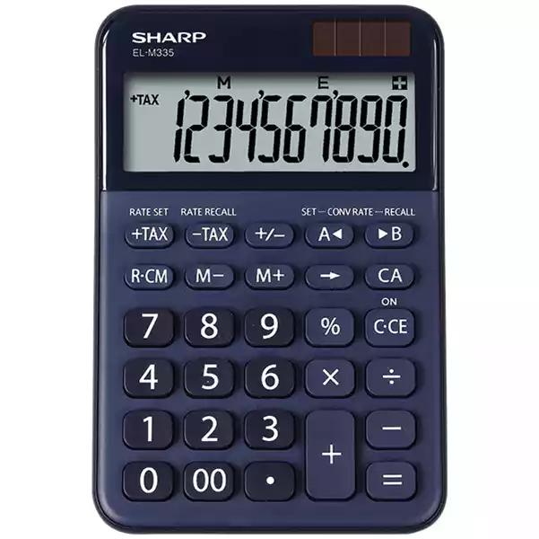 Sharp Calcolatrice da tavolo EL M335 10 cifre Blu ELM335 BBL