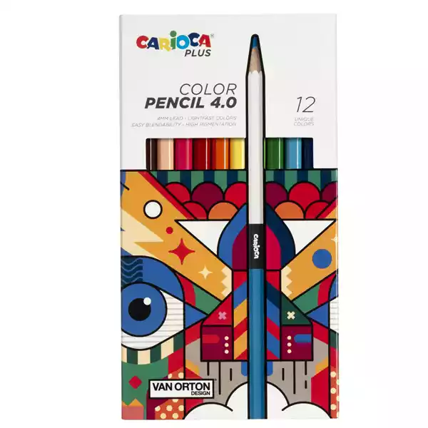 Matita colorata Color Pencil 4.0 mina 4mm colori assortiti Carioca Plus conf. 12 pezzi