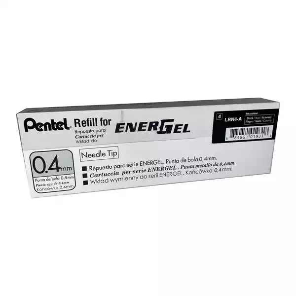 Refill Energel X LRN4 punta 0,4mm nero Pentel