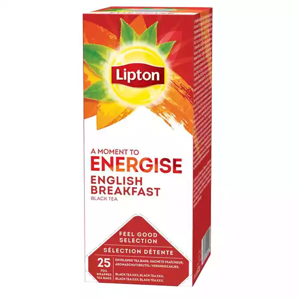 TE' English breakfast Feel Good Selection in filtro Lipton conf. 25 pezzi