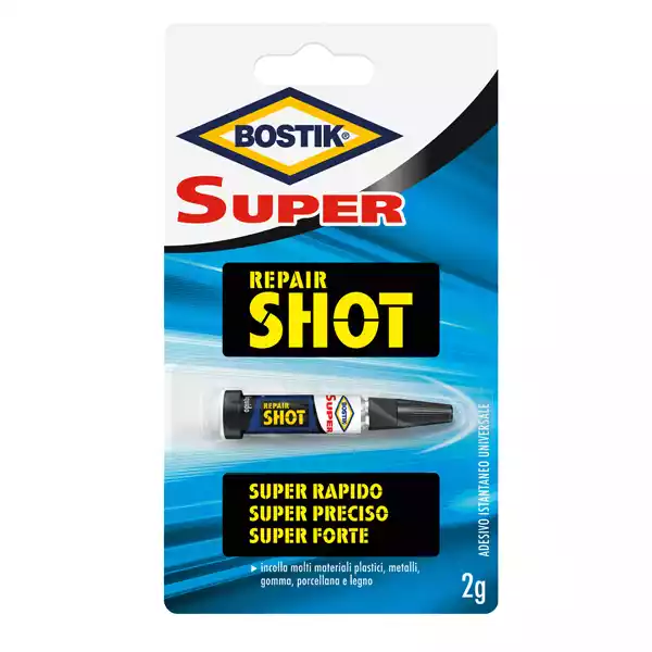 Colla istantanea Super Repair Shot 2gr trasparente Bostik