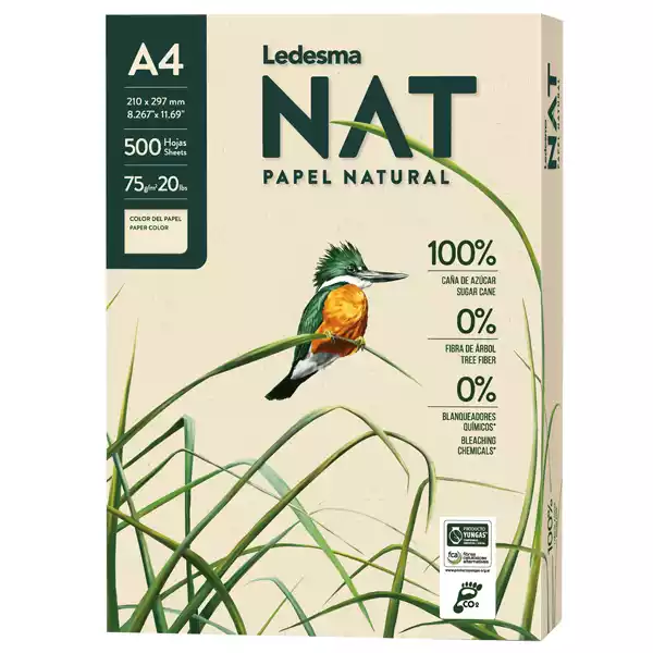 Carta da fotocopie ecologica Ledesma NAT A4 75gr colore naturale conf. 500 fogli