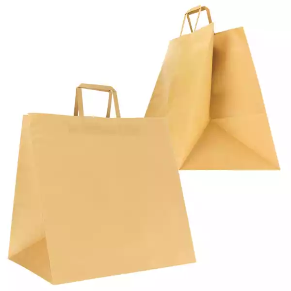 Shoppers Flat maxi plus 40x35x35cm carta kraft avana Mainetti Bags conf. 100 pezzi