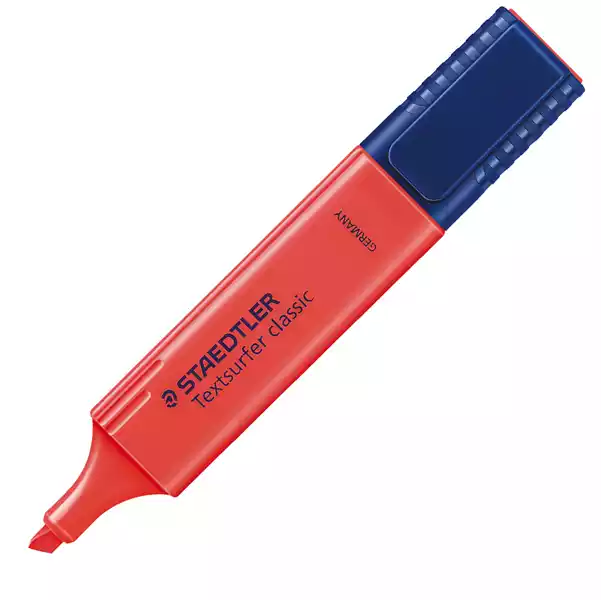 Evidenziatore Textsurfer Classic punta a scalpello tratto1 5mm rosso Staedtler