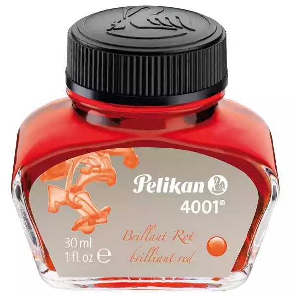 Inchiostro stilografico 4001 30ml rosso Pelikan
