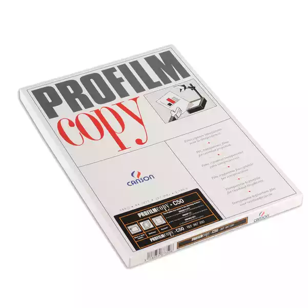 Lucidi C50 Profilm Copy per fotocopiatrici bianco nero 100 fogli A4 senza retrofoglio Canson