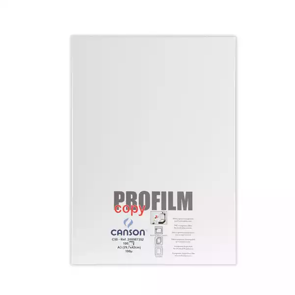 Lucidi C50 Profilm Copy per fotocopiatrici bianco nero 100 fogli A3 senza retrofoglio Canson