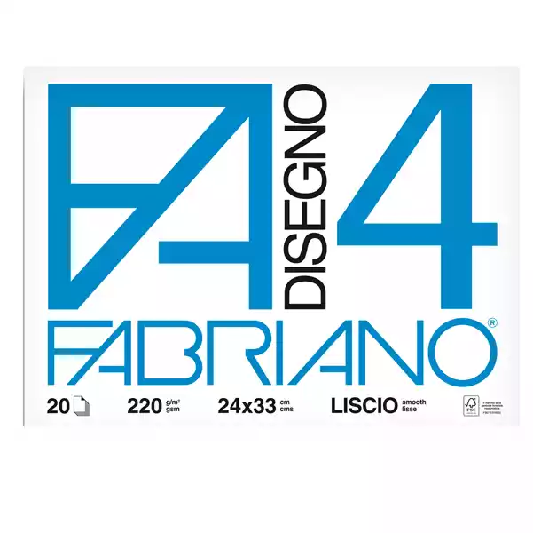 Album F4 24x33Cm 220gr 20 fogli liscio Fabriano