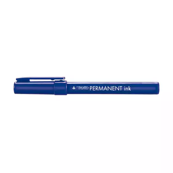 Marcatore Tratto Permanent Ink punta tonda 2,00mm blu Tratto conf. 12 pezzi