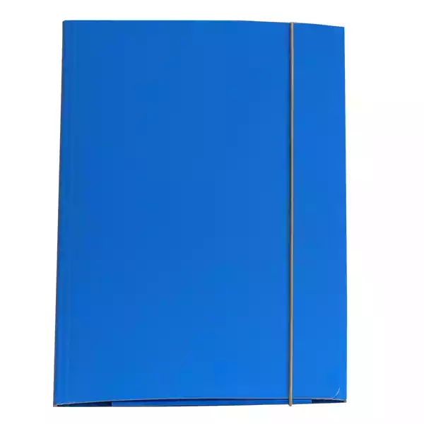 Cartellina con elastico cartone plastificato 3 lembi 25x34cm azzurro Cartotecnica del Garda