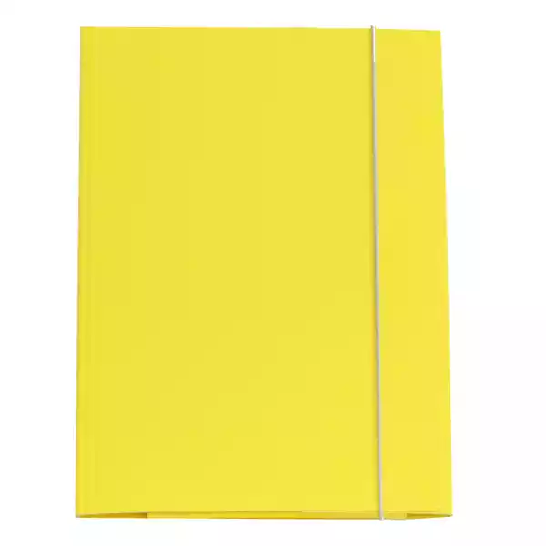 Cartellina con elastico cartone plastificato 3 lembi 25x34cm giallo Cartotecnica del Garda