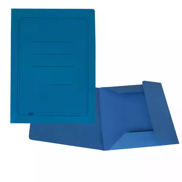 Cartelline 3 lembi con stampa cartoncino Manilla 200gr 25x33cm azzurro Cartotecnica del Garda conf. 50 pezzi
