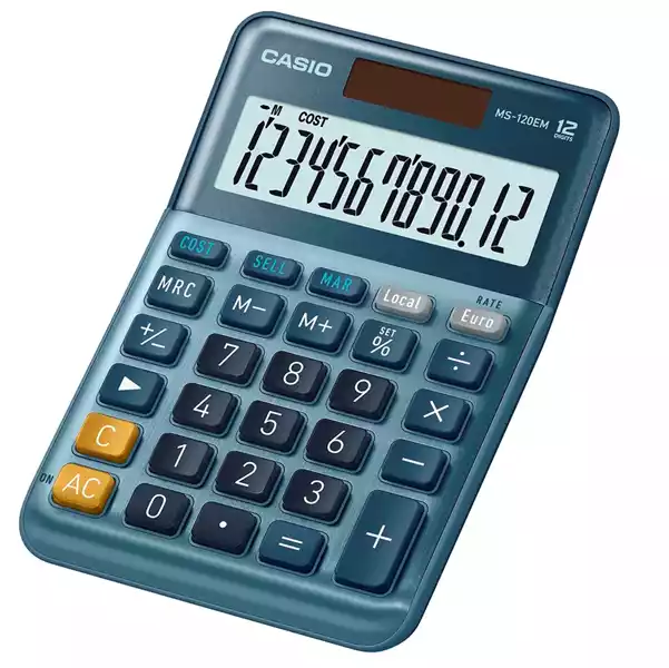 Calcolatrice da tavolo MS 120EM 12 cifre blu Casio