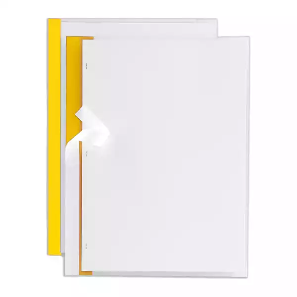 Cartelline Poli 200 PPL 21x29,7cm trasparente dorso giallo Sei Rota conf. 10 pezzi