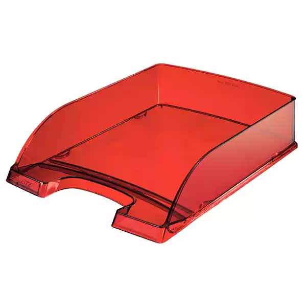 Vaschetta portacorrispondenza Leitz Plus Standard 25,5x7x36cm rosso trasparente Leitz