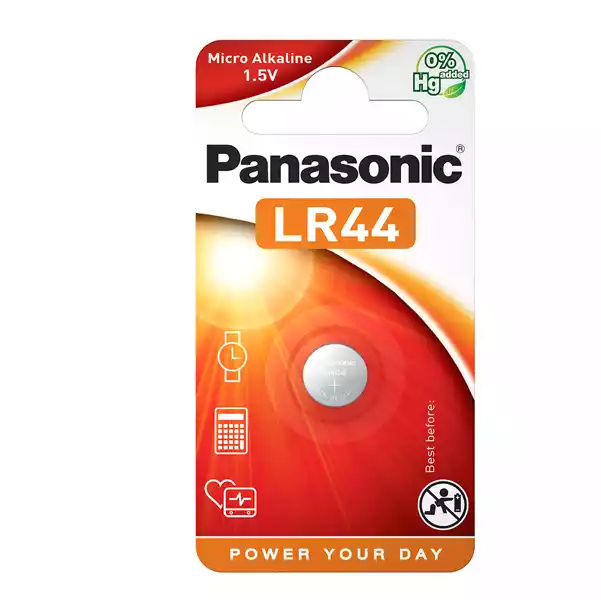 Micropila LR44 1,5V a pastiglia alcalina Panasonic