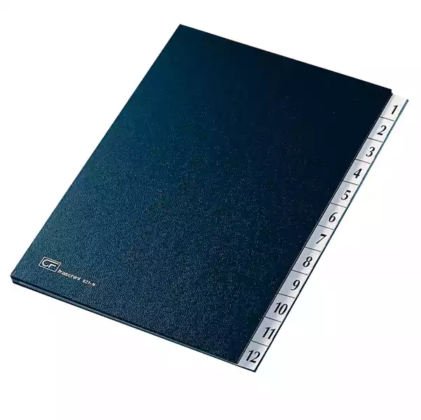 Classificatore numerico 1 12 24x34cm blu Fraschini