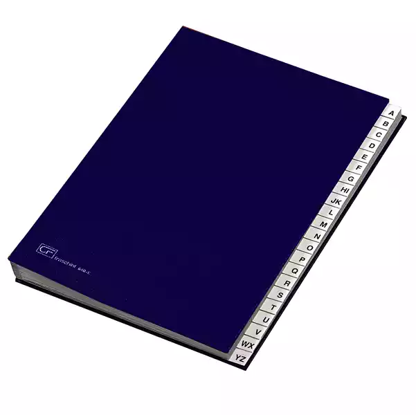 Classificatore alfabetico A Z 640E 24x34cm blu Fraschini