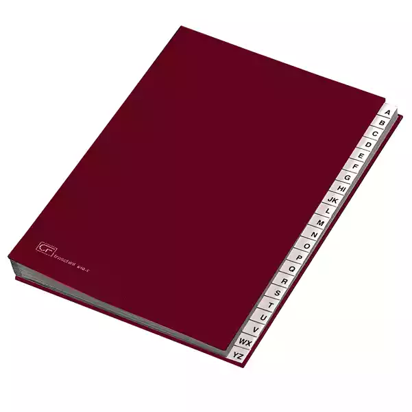 Classificatore alfabetico A Z 640E 24x34cm rosso Fraschini