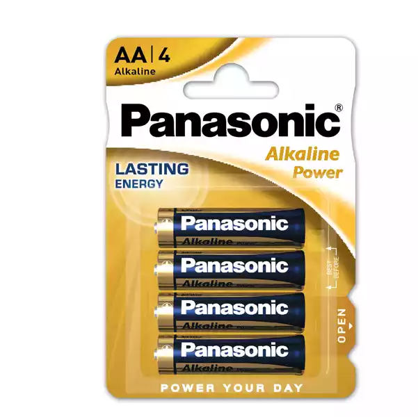 Pile Stilo AA 1,5V alcalina Panasonic blister 4 pezzi