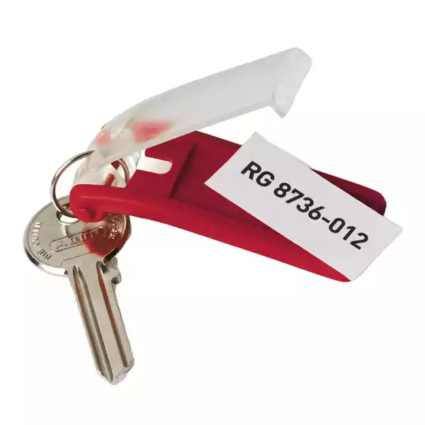 Portachiavi Key Clip rosso Durable conf. 6 pezzi