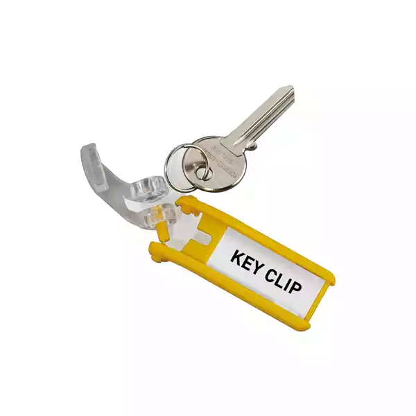 Portachiavi Key Clip giallo Durable conf. 6 pezzi