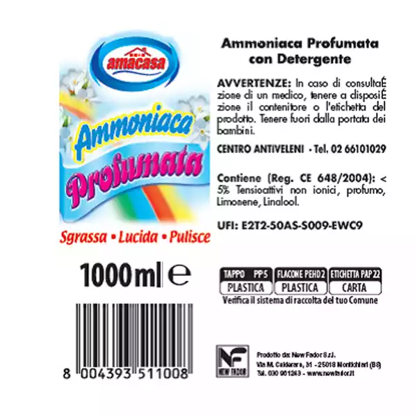 Ammoniaca profumata 1 L Amacasa