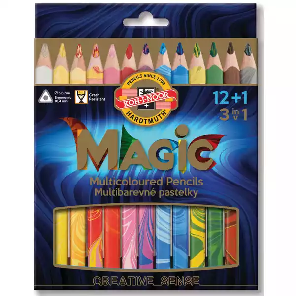 Pastelli colorati Matitoni Magic diametro mina 5,6mm Koh I Noor astuccio 12 pezzi