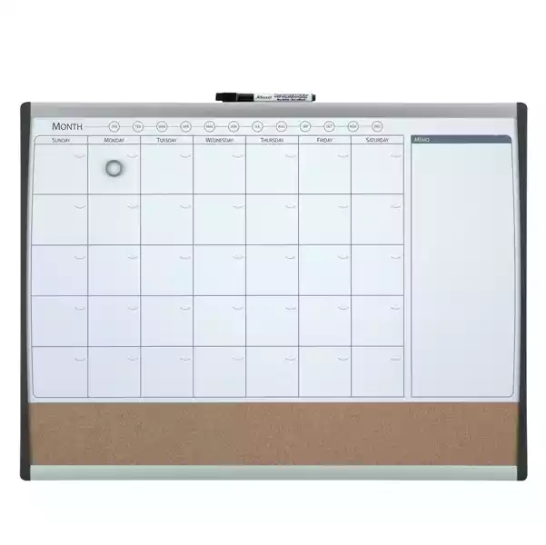 Organizer magnetico con calendario mensile 58,5x43cm Nobo