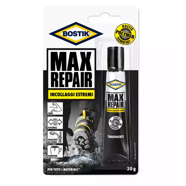 Adesivo Max Repair universale 20gr trasparente Bostik
