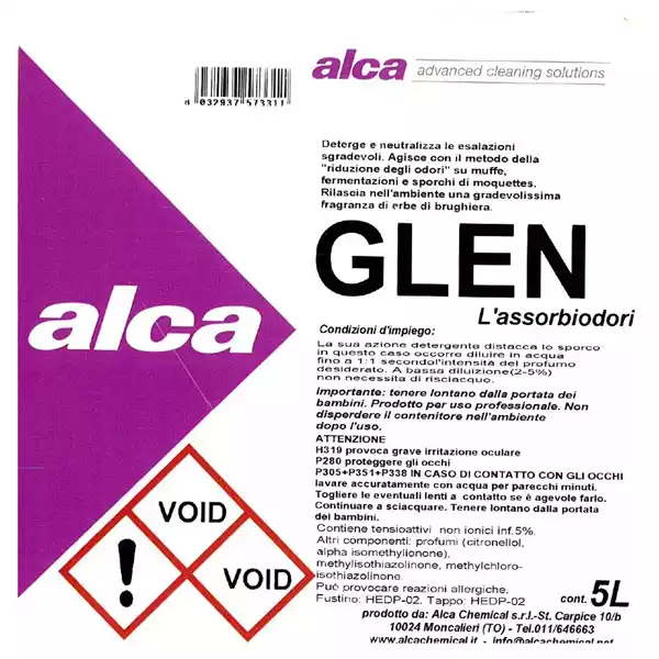 Detergente deodorante Glen erbe di brughiera Alca tanica da 5 L