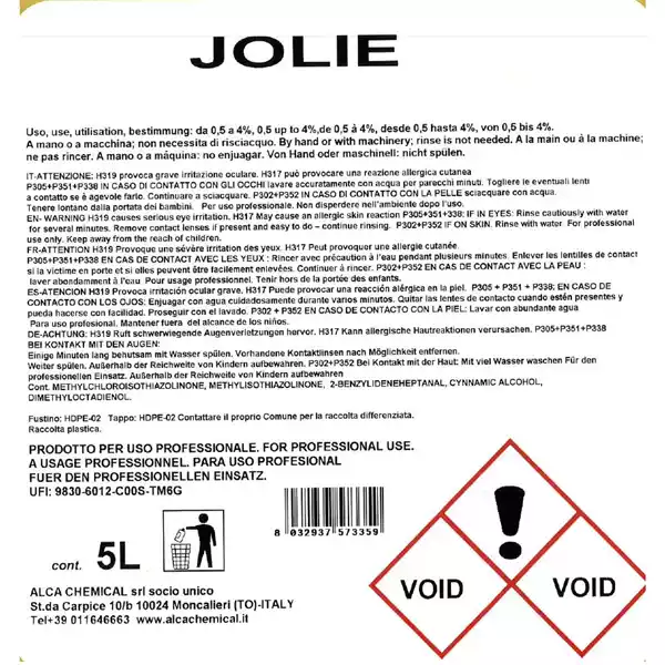 Detergente per pavimenti Jolie floreale speziato Alca tanica da 5 L