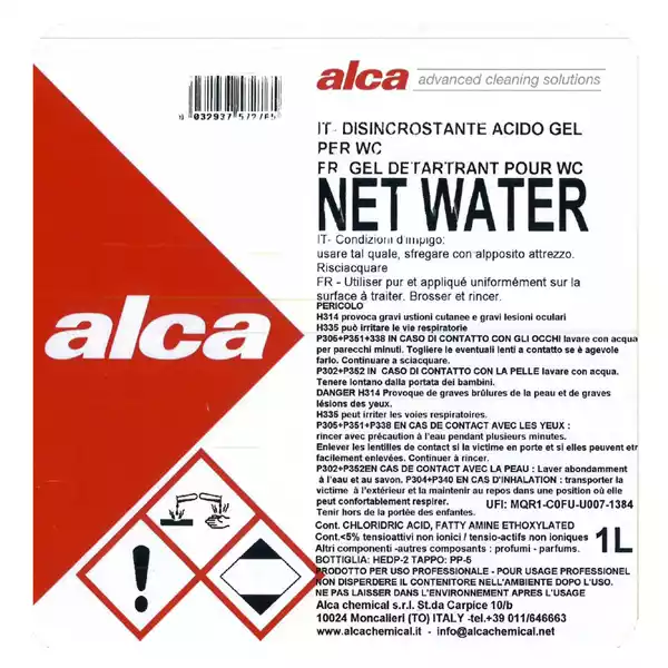 Detergente acido Net Water Alca tanica da 5 kg