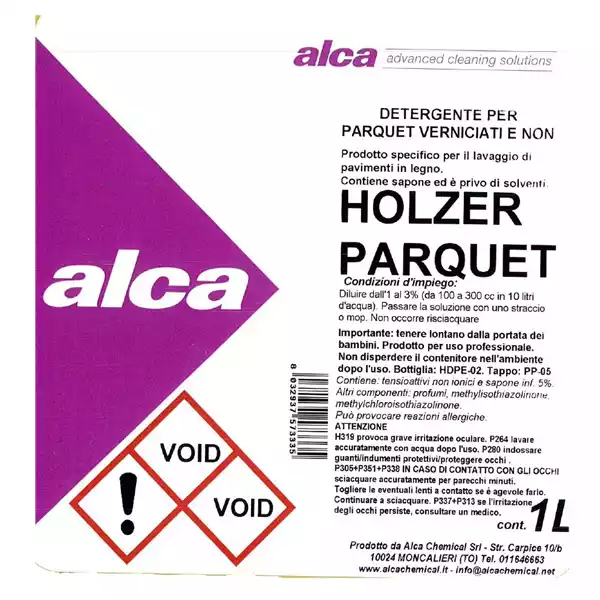 Detergente Holzer Parquet Alca flacone da 1 L