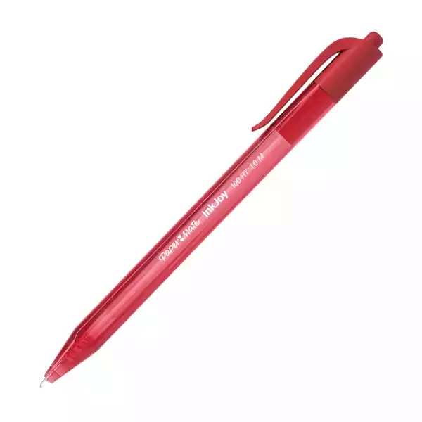 Penna a sfera a scatto Inkjoy 100 RT punta 1,0mm rosso Papermate
