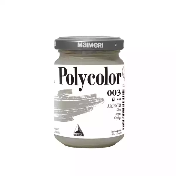 Colore vinilico Polycolor 140ml argento Maimeri