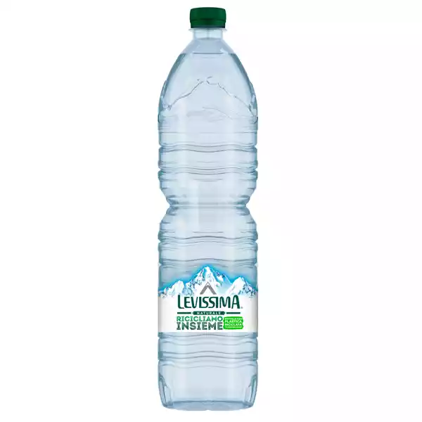 Acqua naturale 1,5 L bottiglia 25 RPET Levissima