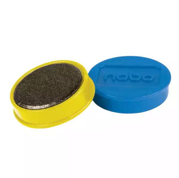 Magneti diametro 3,8cm colori assortiti Nobo conf. 10 pezzi