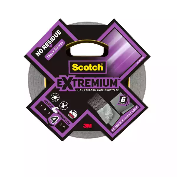 Nastro adesivo Extra resistente No residui 4,8cmx18 m nero Scotch