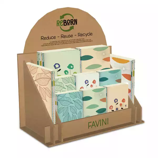 Notebook Reborn carta riciclata rilegati formati assortiti Favini expo 50 pezzi