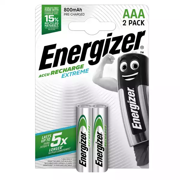 Pile AAA Extreme ricaricabili Energizer blister 2 pezzi