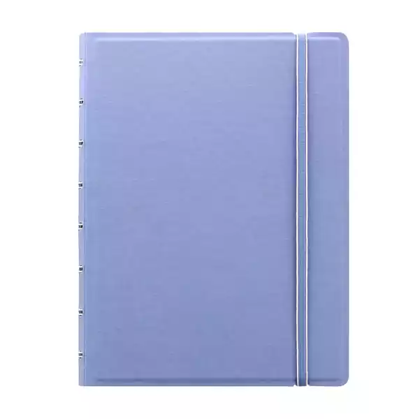 Notebook con elastico copertina similpelle A5 56 pagine a righe blu pastello Filofax