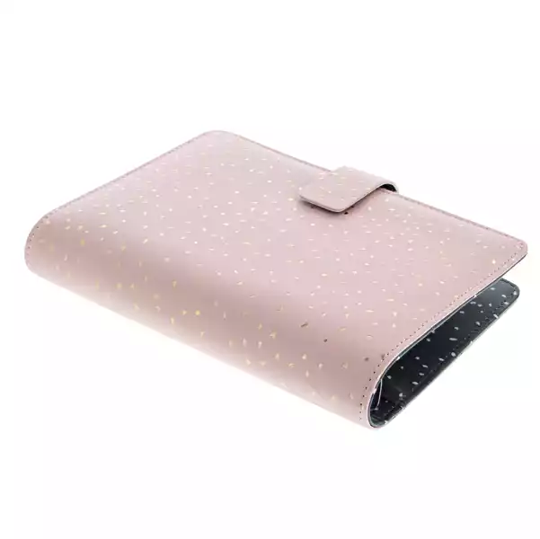 Organiser Confetti f.to Pocket 146x128x36mm con cinturino rosa Filofax