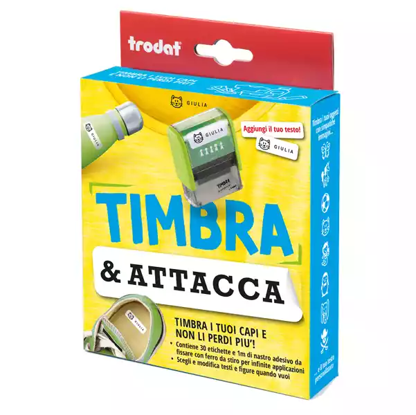 Kit TimbraAttacca per stampa su tessuti etichette Trodat