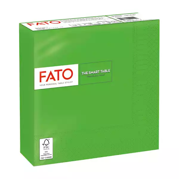 Tovagliolo carta 33x33cm 2 veli verde smeraldo Fato conf. 50 pezzi