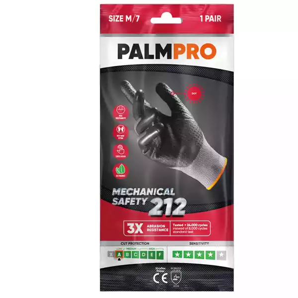 Guanti mechanical Safety Palmpro 212 taglia XL grigio nero Icoguanti