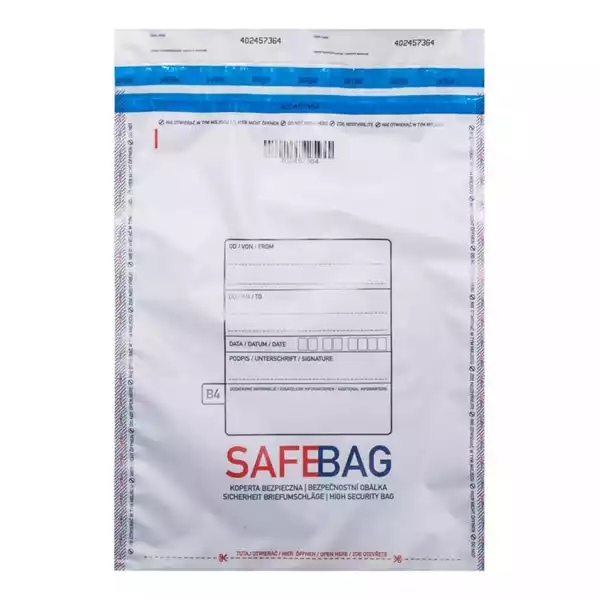 Sacchetti di sicurezza Safe Bag per corrieri B4 25,6x37 + 4cm bianco Bong Packaging conf. 100 pezzi
