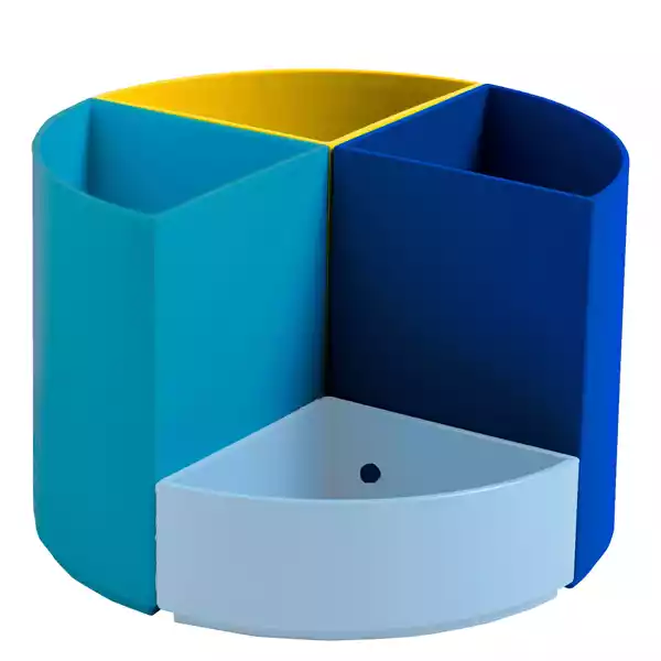 Portapenne modulare The Quarter Bee Blue 12x12x8,3cm multicolore Exacompta